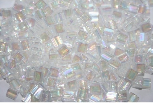 Perline Miyuki Tila Transparent Rainbow Crystal AB 5mm - 5gr