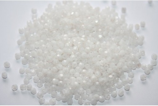 Perline Mezzi Cristalli Crystal White 3mm - 60pz