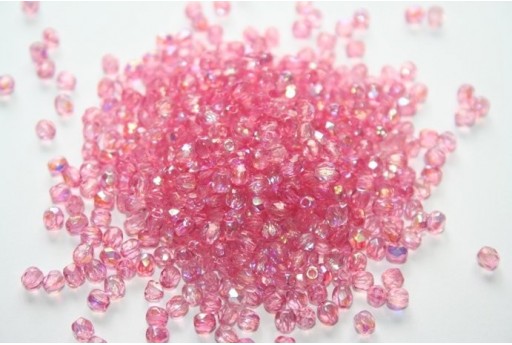 60 Perline Mezzi Cristalli 3mm Crystal Col.00030