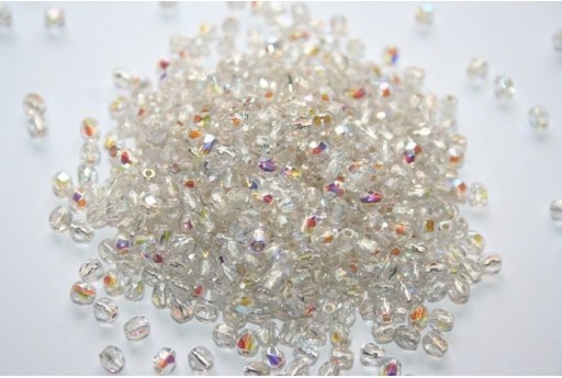 60 Perline Mezzi Cristalli 3mm Crystal Col.00030