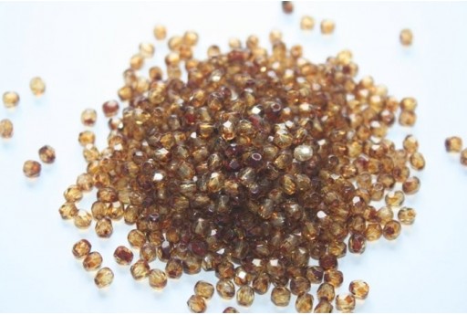 60 Perline Mezzi Cristalli 3mm Crystal Col.00030