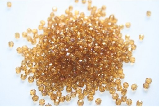 60 Perline Mezzi Cristalli 3mm Crystal Col.00030