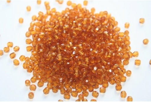 60 Perline Mezzi Cristalli 3mm Crystal Col.00030