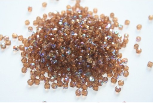 Perline Mezzi Cristalli Smoky Topaz AB 3mm - 60pz