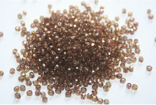 60 Perline Mezzi Cristalli 3mm Crystal Col.00030