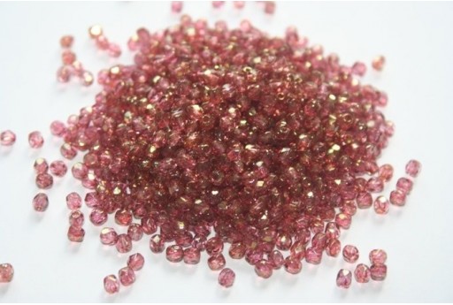Perline Mezzi Cristalli Luster-Pink 3mm - 60pz