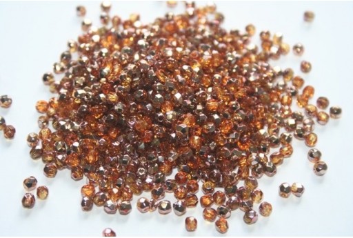 60 Perline Mezzi Cristalli 3mm Crystal Col.00030