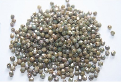 60 Perline Mezzi Cristalli 3mm Crystal Col.00030