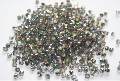 60 Perline Mezzi Cristalli 3mm Crystal Col.00030