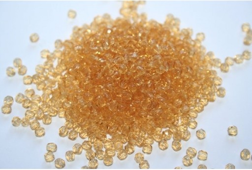 60 Perline Mezzi Cristalli 3mm Crystal Col.00030