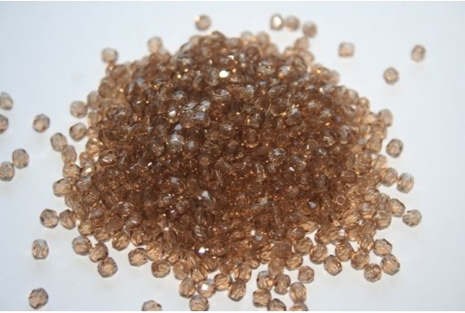 Perline Mezzi Cristalli Light Smoky Topaz 3mm - 60pz