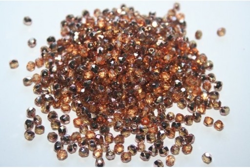 Perline Mezzi Cristalli Copper-Topaz 3mm - 60pz