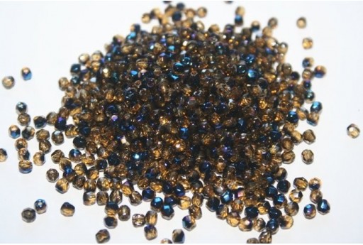 60 Perline Mezzi Cristalli 3mm Crystal Col.00030