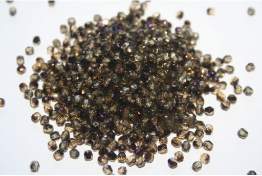 60 Perline Mezzi Cristalli 3mm Crystal Col.00030