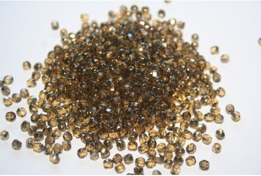 60 Perline Mezzi Cristalli 3mm Crystal Col.00030