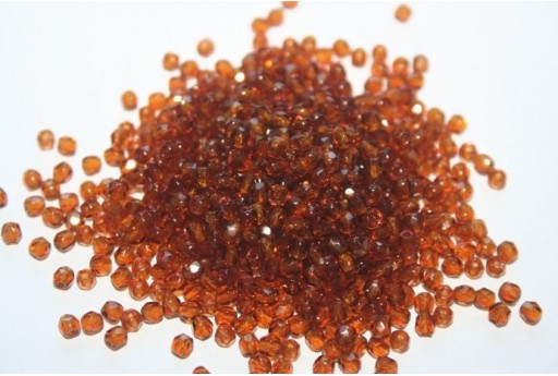 60 Perline Mezzi Cristalli 3mm Crystal Col.00030