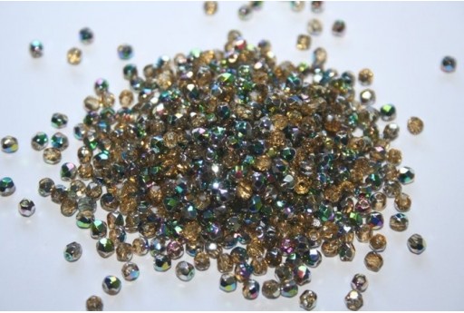 60 Perline Mezzi Cristalli 3mm Crystal Col.00030
