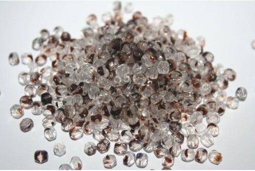 60 Perline Mezzi Cristalli 4mm Crystal Col.00030