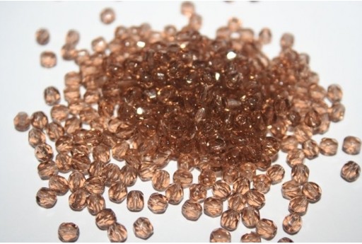 60 Perline Mezzi Cristalli 4mm Crystal Col.00030