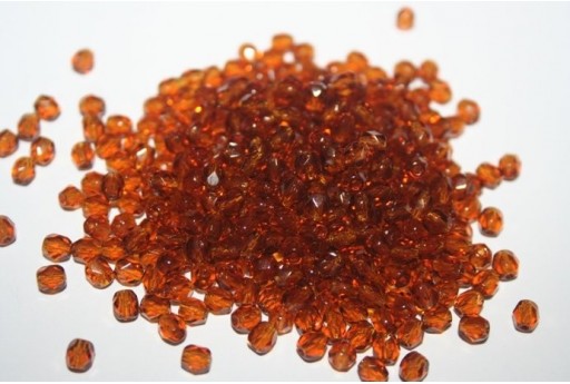 60 Perline Mezzi Cristalli 4mm Crystal Col.00030