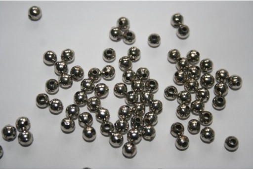 Distanziatori Sfera Colore Platino 4mm - 5gr