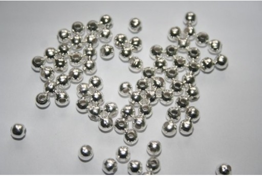 Distanziatori Sfera Colore Argento 4mm - 5gr