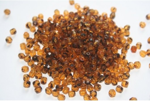 60 Perline Mezzi Cristalli 4mm Crystal Col.00030