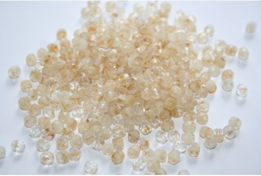 60 Perline Mezzi Cristalli 4mm Crystal Col.00030