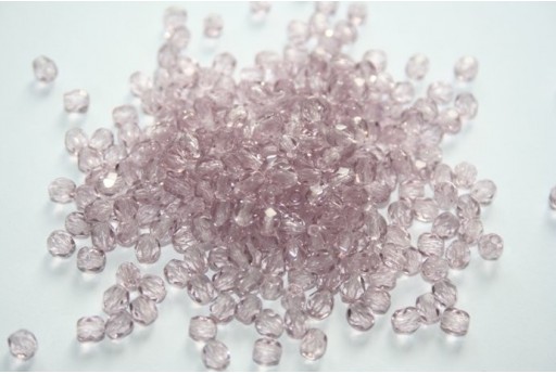 60 Perline Mezzi Cristalli 4mm Crystal Col.00030