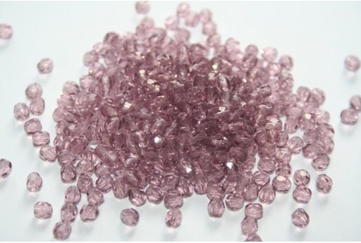 60 Perline Mezzi Cristalli 4mm Crystal Col.00030