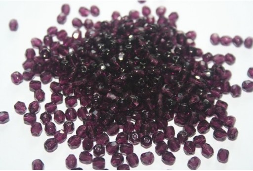 60 Perline Mezzi Cristalli 4mm Crystal Col.00030