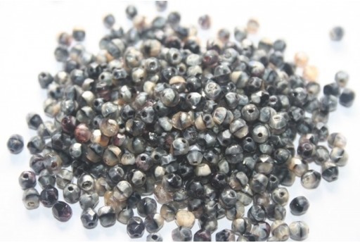 60 Perline Mezzi Cristalli 4mm Crystal Col.00030