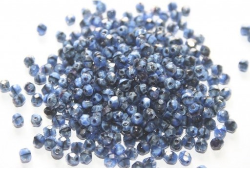 Perline Mezzi Cristalli Blue Chroust 4mm - 60pz
