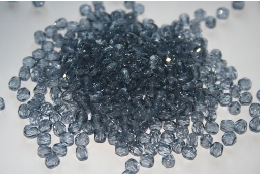 60 Perline Mezzi Cristalli 4mm Crystal Col.00030