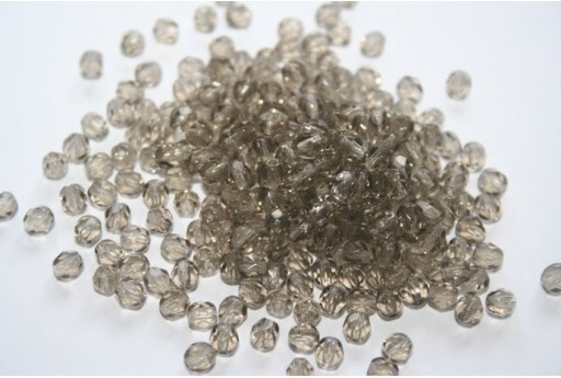 60 Perline Mezzi Cristalli 4mm Crystal Col.00030