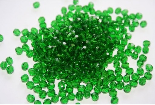 Perline Mezzi Cristalli Green Emerald