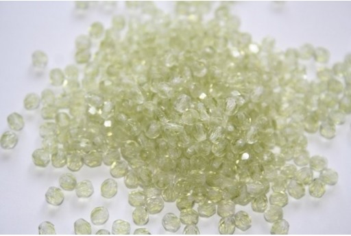 60 Perline Mezzi Cristalli 4mm Crystal Col.00030