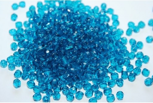 60 Perline Mezzi Cristalli 4mm Crystal Col.00030