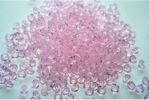 60 Perline Mezzi Cristalli 4mm Crystal Col.00030