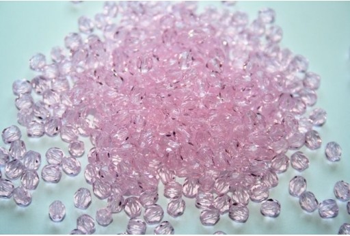Perline Mezzi Cristalli Hot Pink
