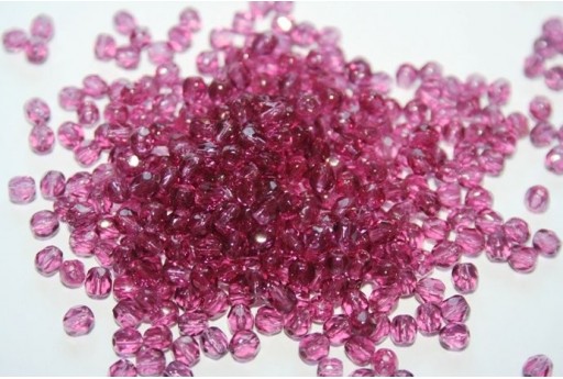 60 Perline Mezzi Cristalli 4mm Crystal Col.00030