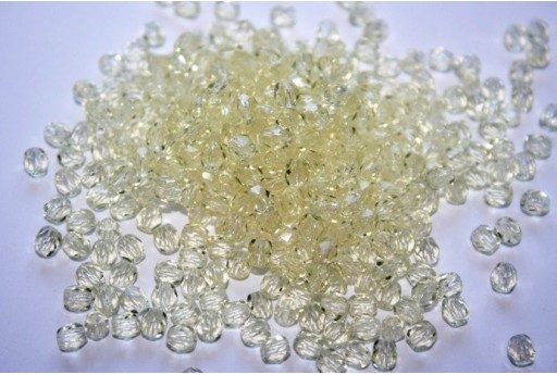 60 Perline Mezzi Cristalli 4mm Crystal Col.00030