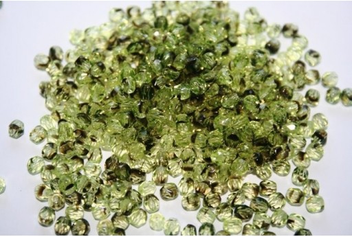 60 Perline Mezzi Cristalli 4mm Crystal Col.00030