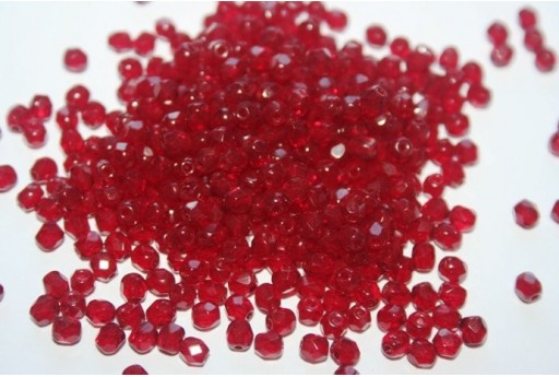 Perline Mezzi Cristalli Ruby