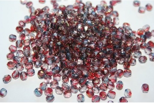 60 Perline Mezzi Cristalli 4mm Crystal Col.00030