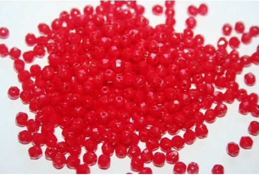 Perline Mezzi Cristalli Opaque Red