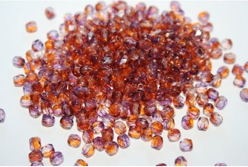 60 Perline Mezzi Cristalli 4mm Crystal Col.00030