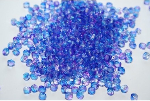 60 Perline Mezzi Cristalli 4mm Crystal Col.00030