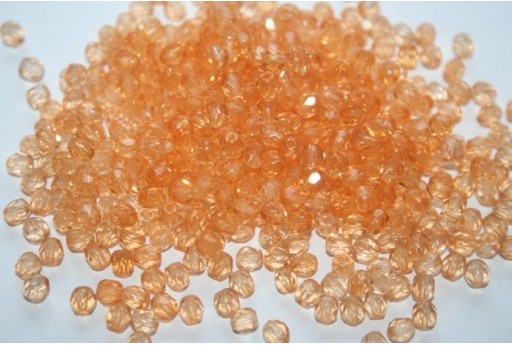 Perline Mezzi Cristalli Coated Light Orange 4mm - 60pz