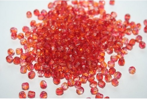 60 Perline Mezzi Cristalli 4mm Crystal Col.00030